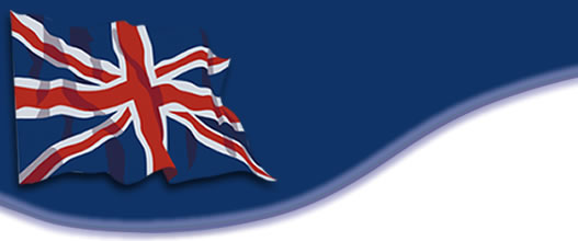 The flag of England and colors red white and blue welcome you to your personal guide page