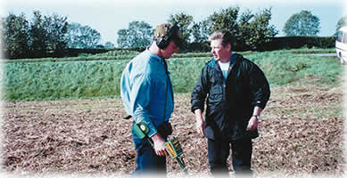 Mark has many metal detecting hints tips to share
                    with you in the field.
